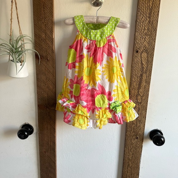 Jessica Ann Other - Boutique Jessica Ann Baby Toddler Girls Retro Floral Spring Summer Sundress
